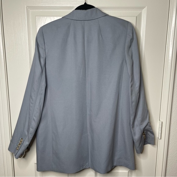 Madewell The Larsen Oversized Blazer in Drapeweave in light blue, size Medium - Picture 3 of 13